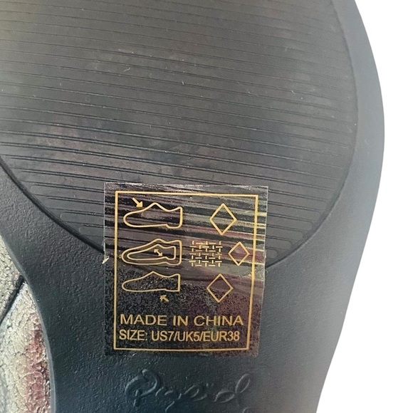 QUPID - SIZE 7 - BRONZE ANKLE BOOTIES - I SIDE ZIP - WESTERN FLARE BUCKLE - S3 - Picture 10 of 15